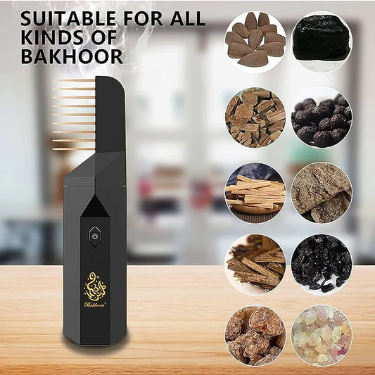 2 in 1 Hair Comb Incense Burner Bakhur Comb – مشط بخور